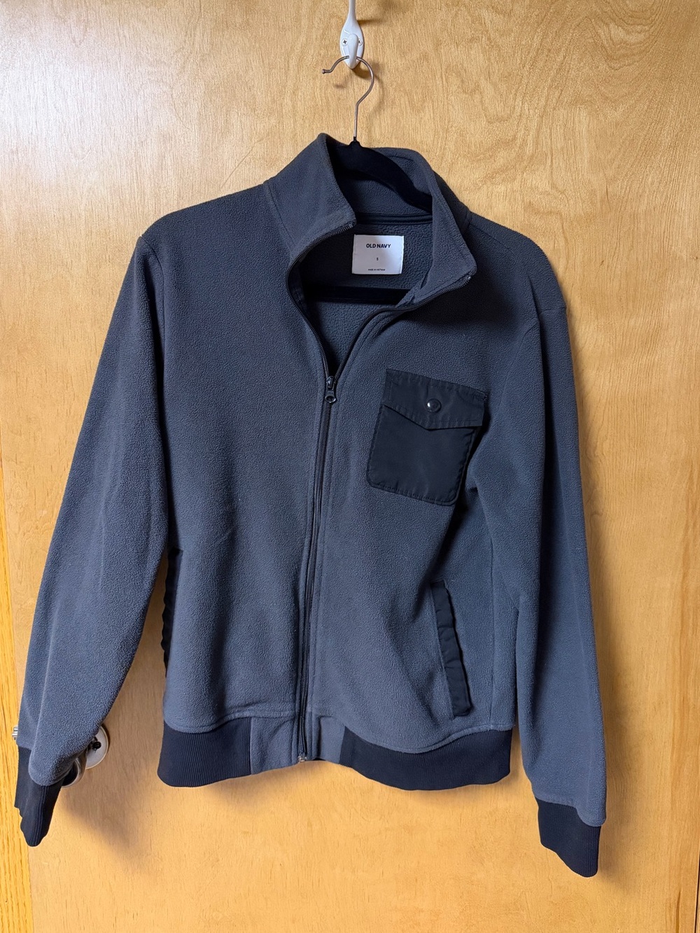Old Navy Men's Gray Full-Zip Fleece Jacket